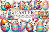 Easter Peeking Bunny Clipart Bundle