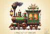Christmas Train Clipart Bundle