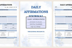 Daily Affirmations Journal KDP Planner - CraftNest - Digital Crafting and Art
