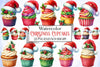 Christmas Cupcakes Clipart Bundle