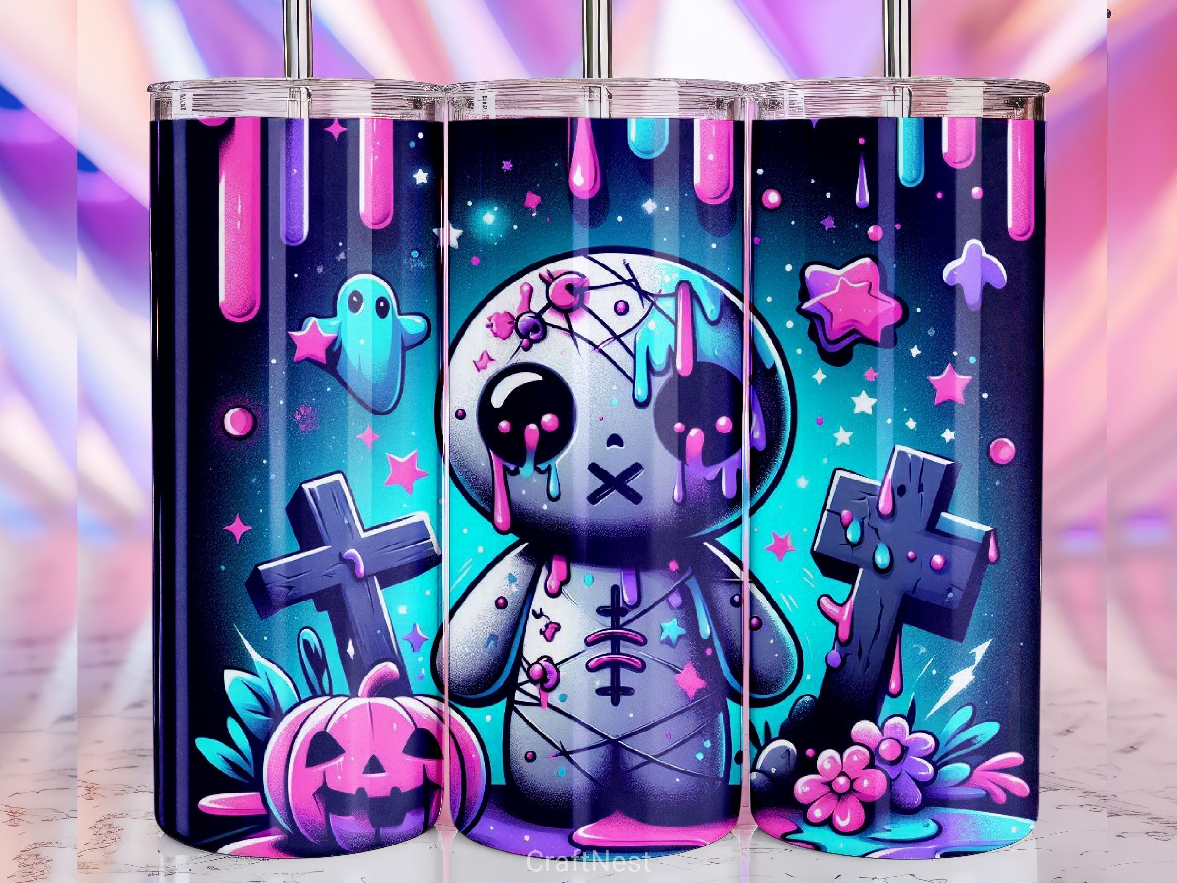 Halloween Voodoo Doll Tumbler Wrap Bundle 5