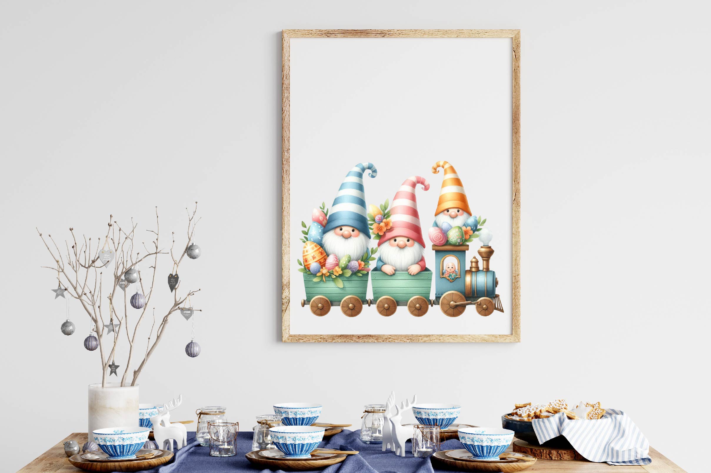 Easter Gnome Train Clipart Bundle
