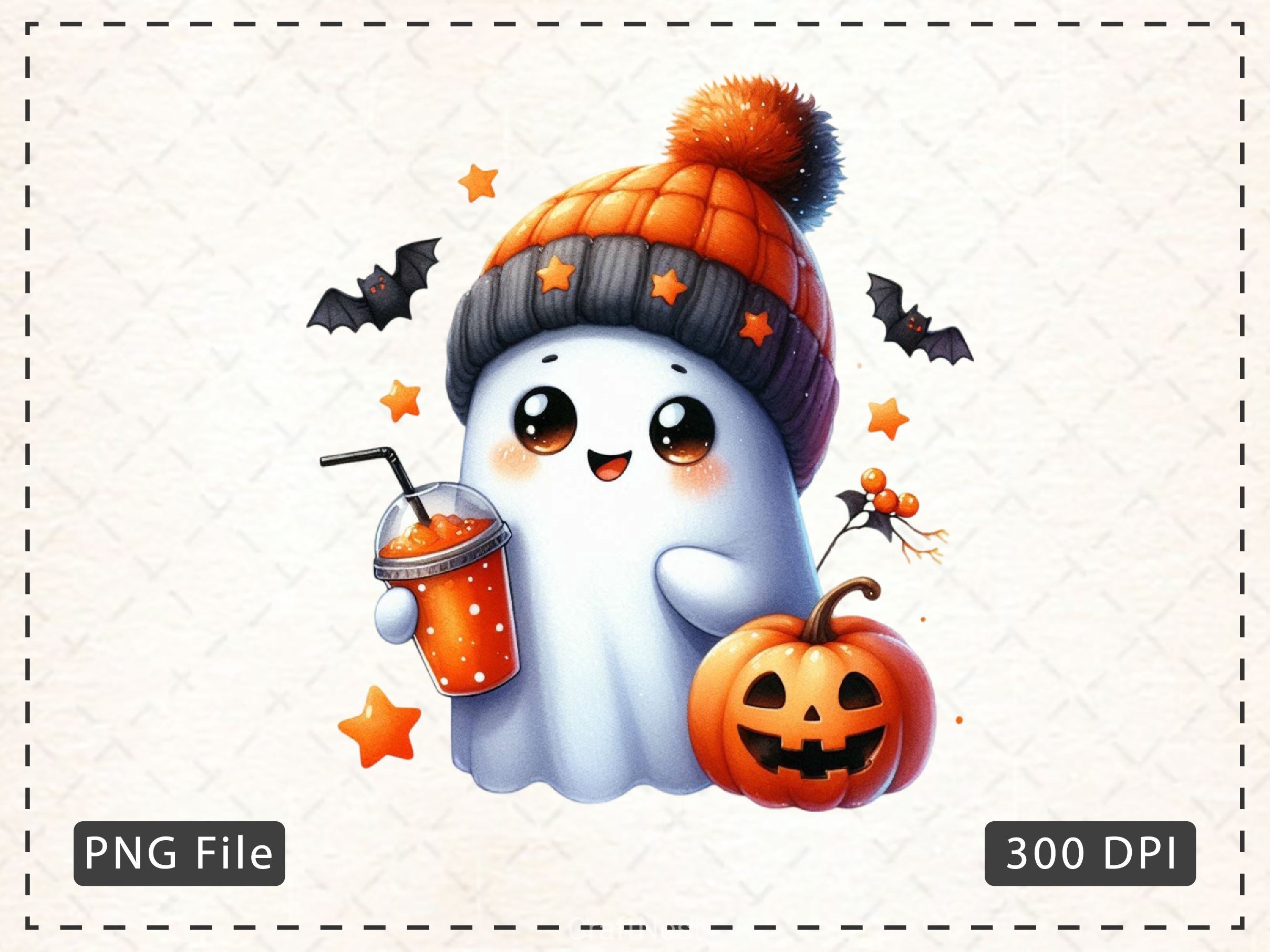 Cute Ghost Cute Halloween Clipart Bundle 19