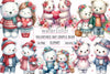 Valentines Day Couple Teddy Bear Clipart Bundle