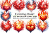 Flaming Heart Clipart Bundle