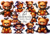 Halloween Teddy Bear Clipart Bundle 3