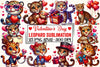 Valentine's Day Leopard Clipart Bundle