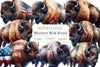 Wild Bison Western Clipart Bundle