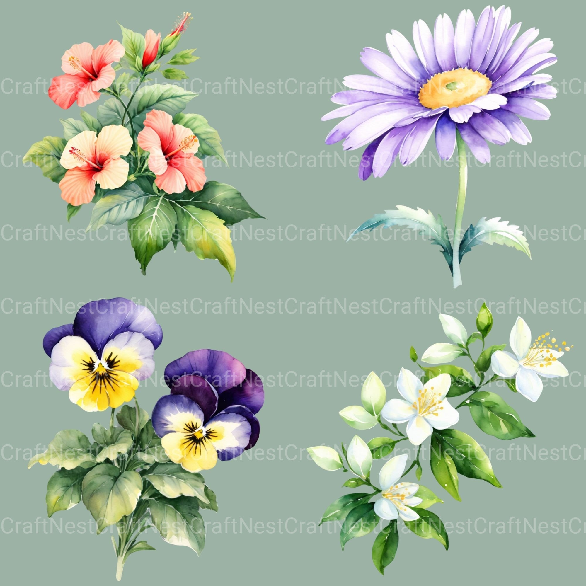Floral 2 Clipart Bundle