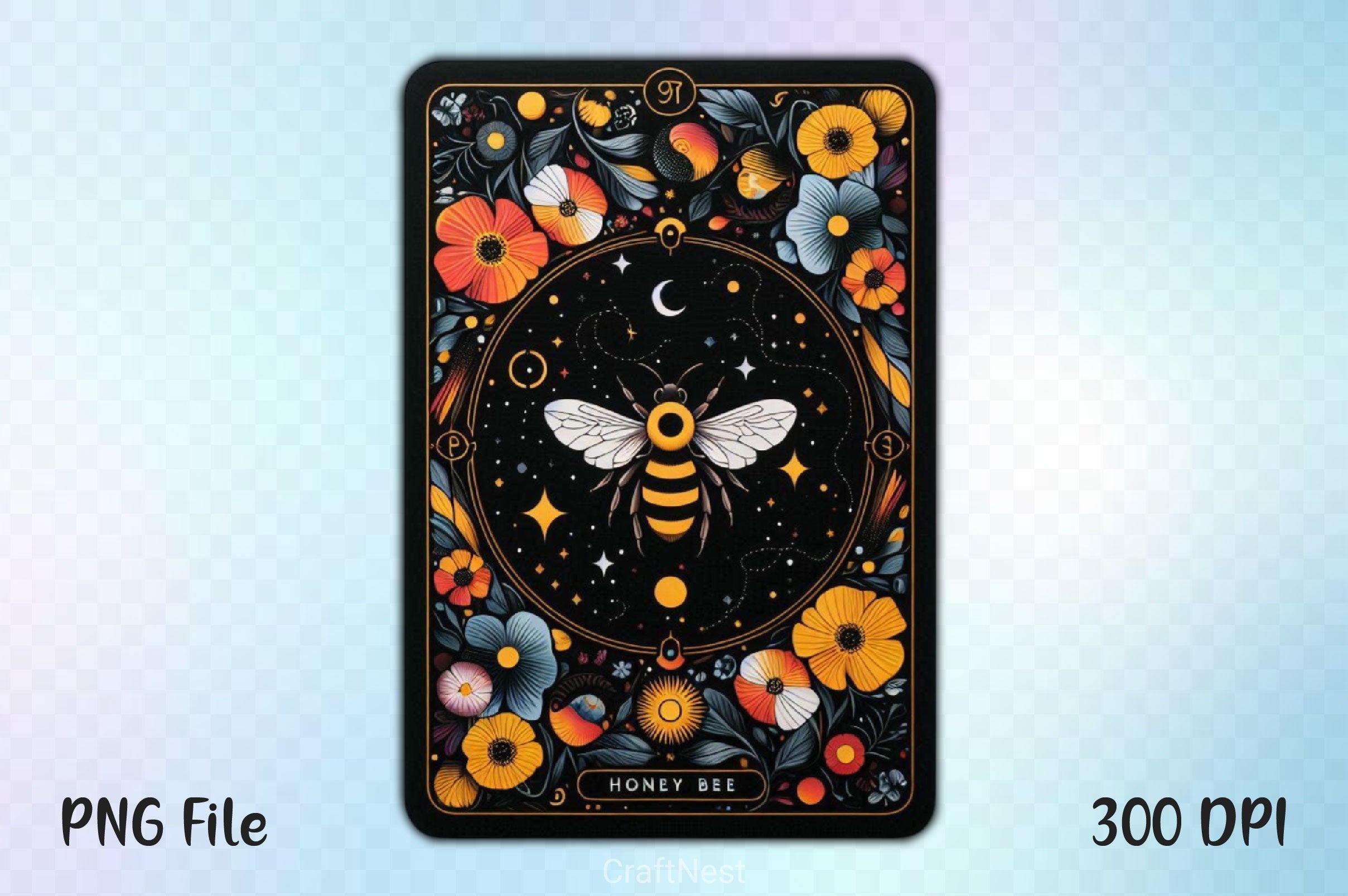Honey Bee Tarot Card Clipart Bundle 23