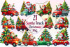 Christmas Santa Red Truck Clipart Bundle