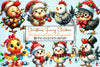 Christmas Chicken Clipart Bundle