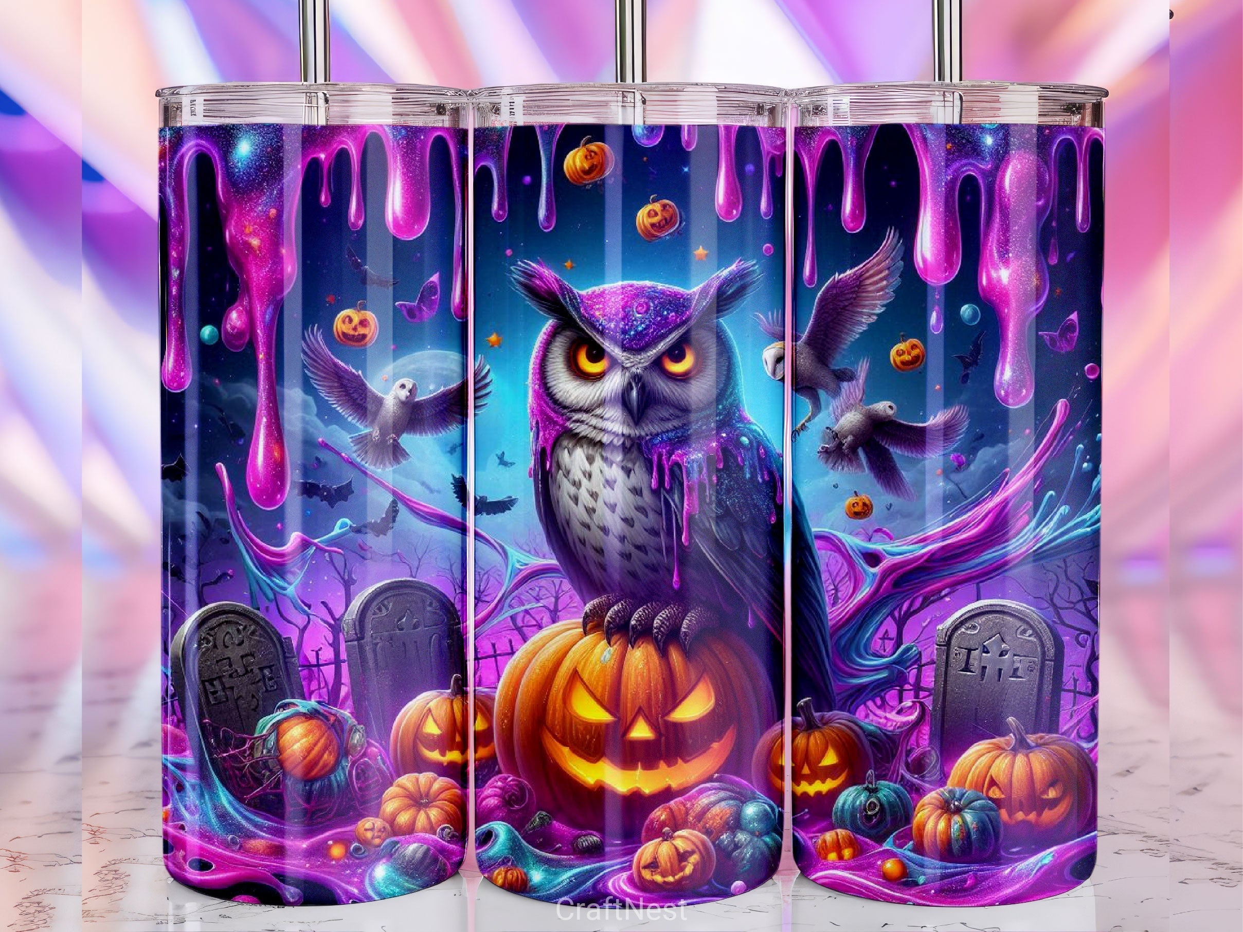 Halloween Owl Tumbler Wrap Bundle 2