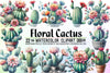 Floral Cactus Clipart Bundle