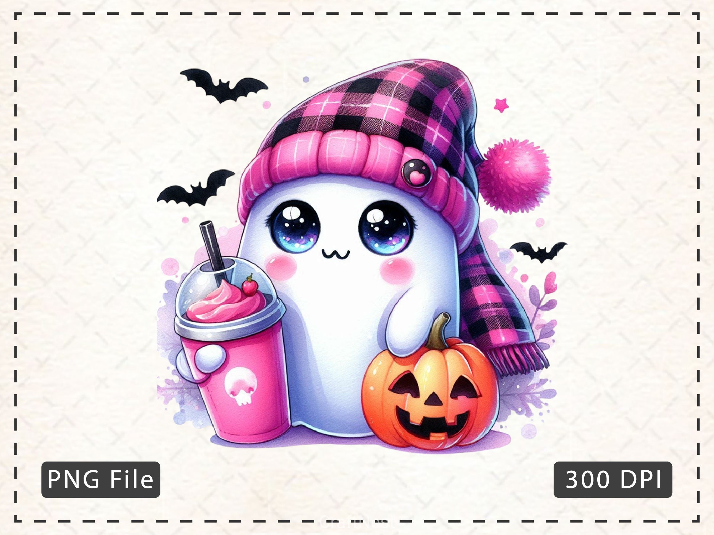 Cute Ghost Cute Halloween Clipart Bundle 3