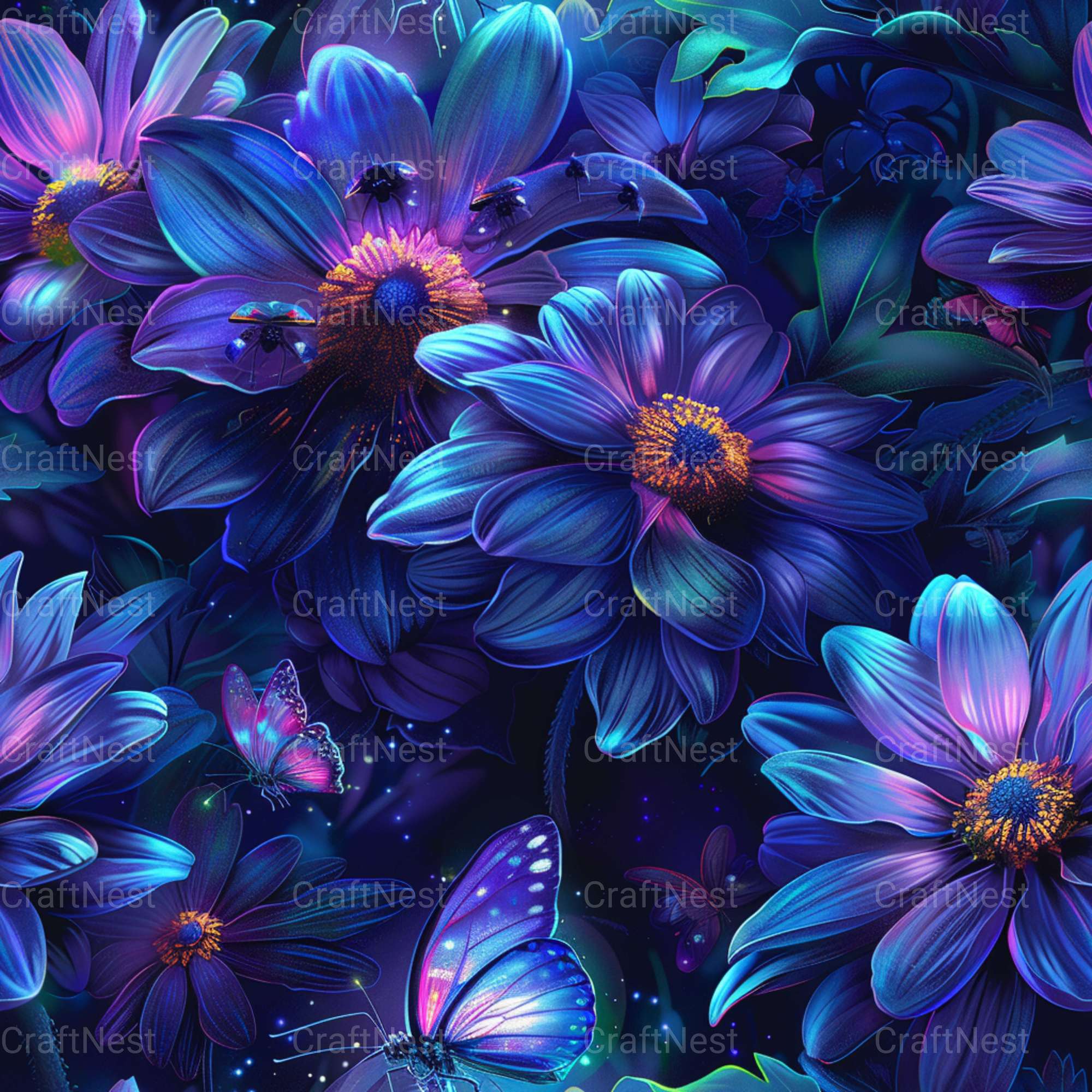 Glowing Daisies Textures