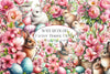 Vintage Easter Bunny Flower Clipart Bundle