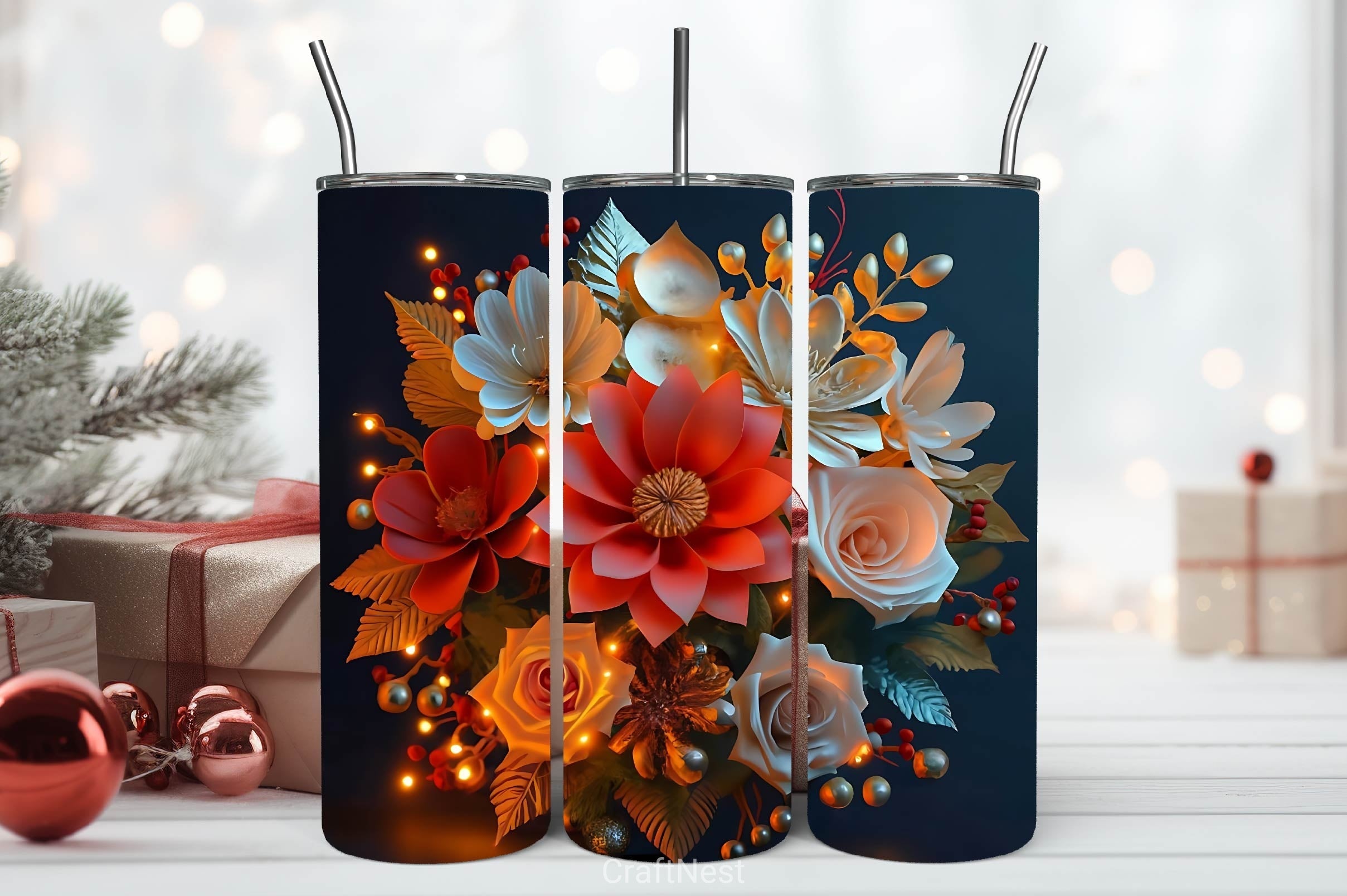Flower Tumbler Wrap Bundle 27