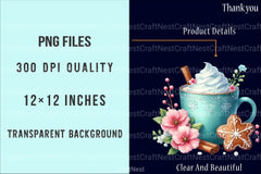 Winter Hot Cocoa Clipart Bundle: Cozy Chocolate Festive Printables - CraftNest - Digital Crafting and Art