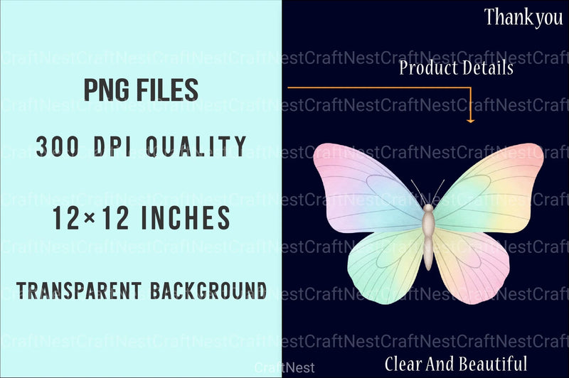 Butterfly Clipart Bundle 36 - CraftNest - Digital Crafting and Art