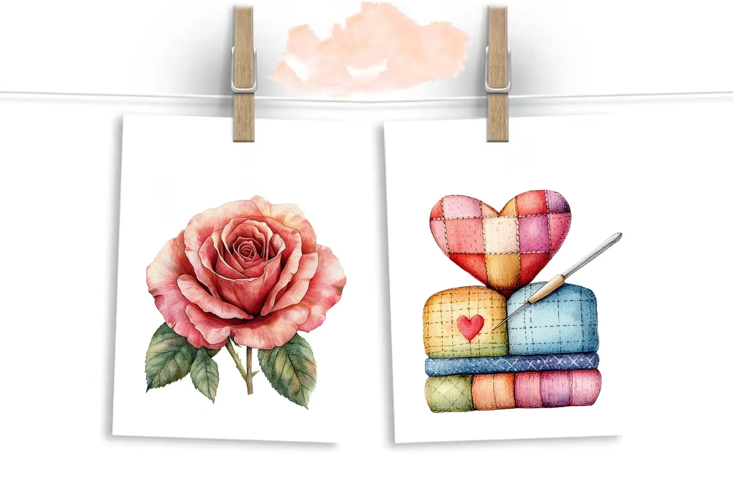 Cottage Quilts Fussy Clipart Bundle - CraftNest - Digital Crafting and Art