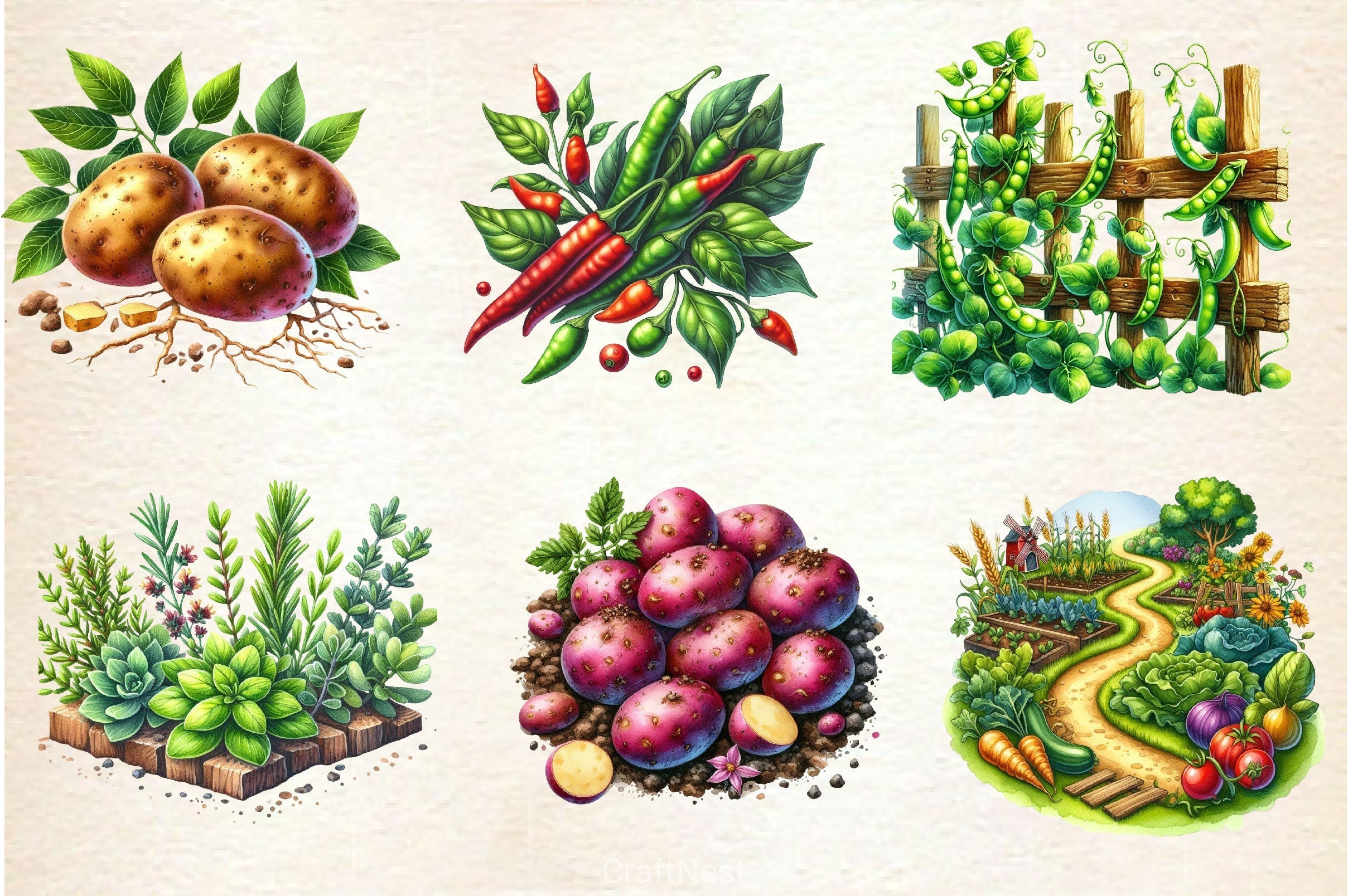 Garden Patch Clipart Bundle