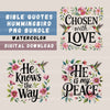 Bible Quotes Hummingbird Clipart Bundle