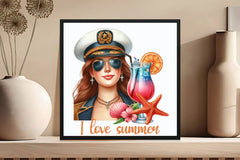 Matrose Sailor Marine Summer Girl Clipart Bundle - CraftNest - Digital Crafting and Art