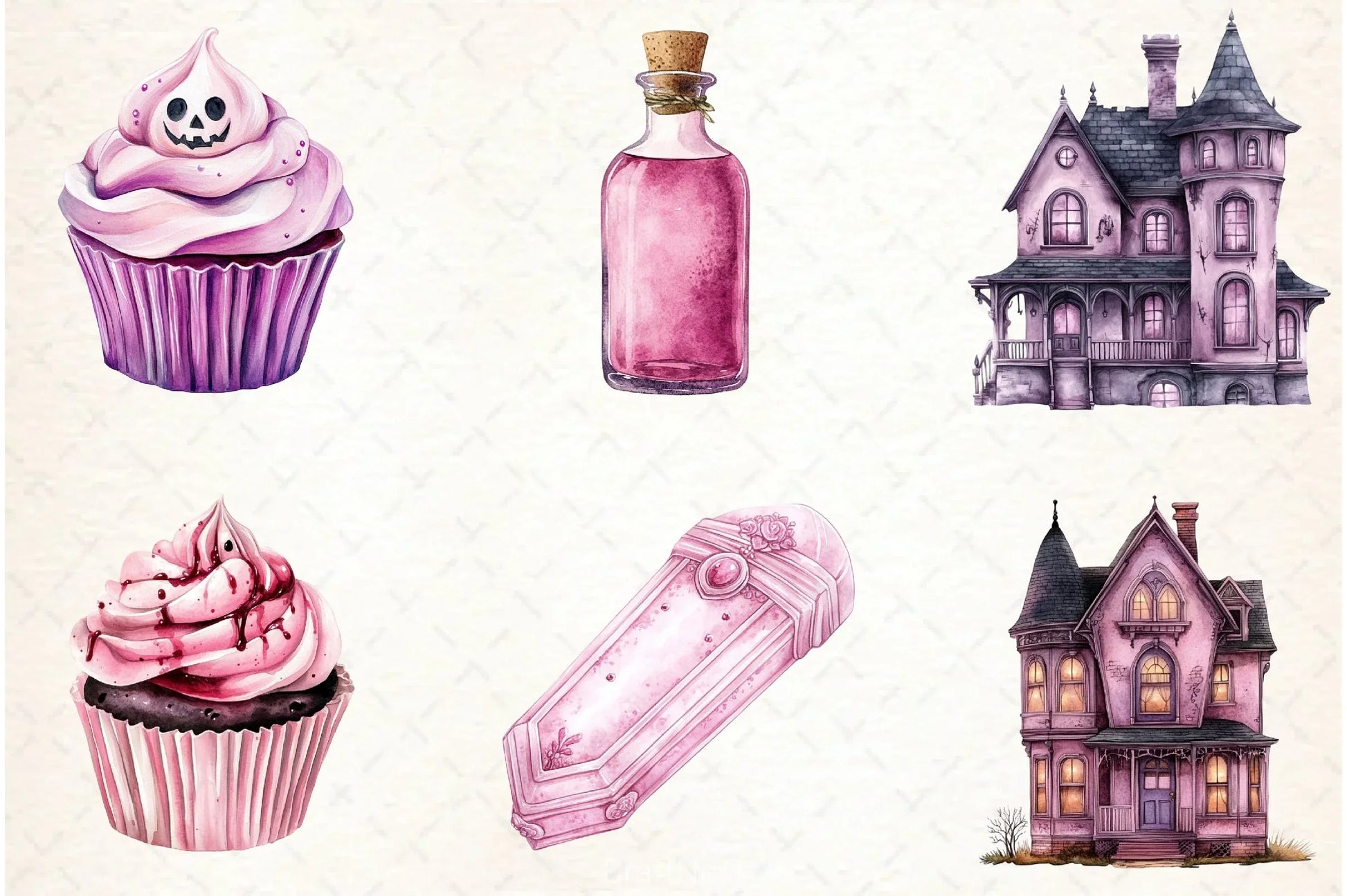 Pink Halloween Clipart Bundle - CraftNest - Digital Crafting and Art