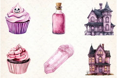 Pink Halloween Clipart Bundle - CraftNest - Digital Crafting and Art