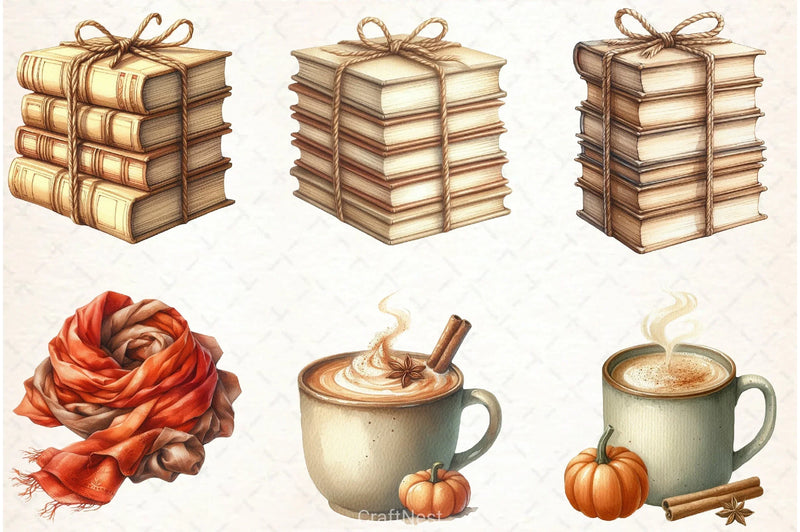 Autumn Cozy Fall Clipart Bundle - CraftNest - Digital Crafting and Art