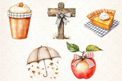 Gingham Autumn Clipart Bundle 5 - CraftNest - Digital Crafting and Art