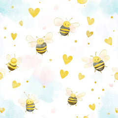 Lovely Bee Digital Paper - CraftNest - Digital Crafting and Art