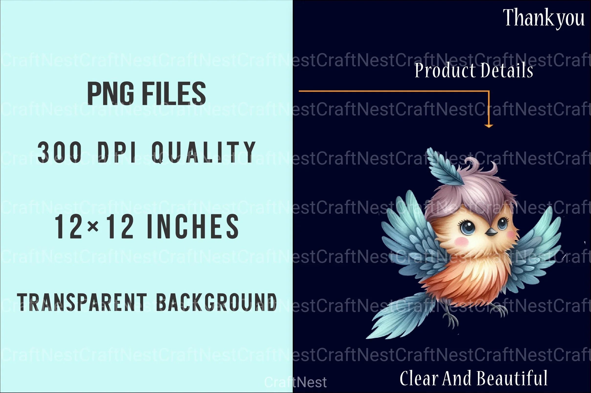 Cute Bird Clipart Bundle - CraftNest - Digital Crafting and Art
