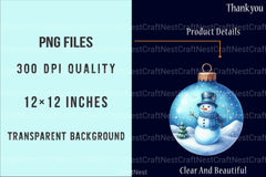 Blue Baubles Christmas Tree Ornaments Clipart Bundle - 15 High-Quality Festive Graphics - CraftNest - Digital Crafting and Art