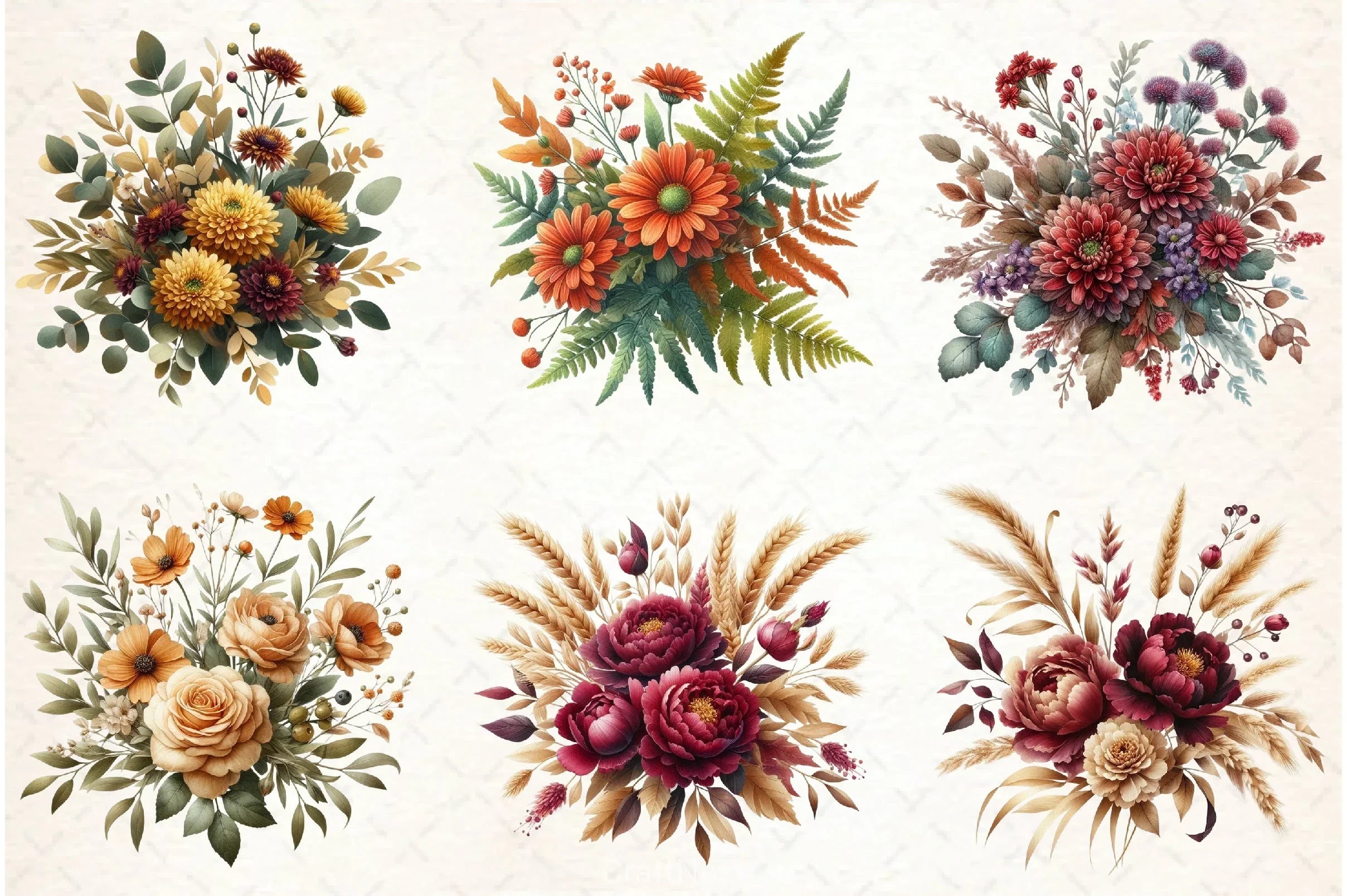 Fall Floral Clipart Bundle - CraftNest - Digital Crafting and Art