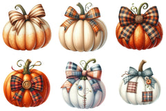 Fall Bow Pumpkins Clipart Bundle - CraftNest - Digital Crafting and Art
