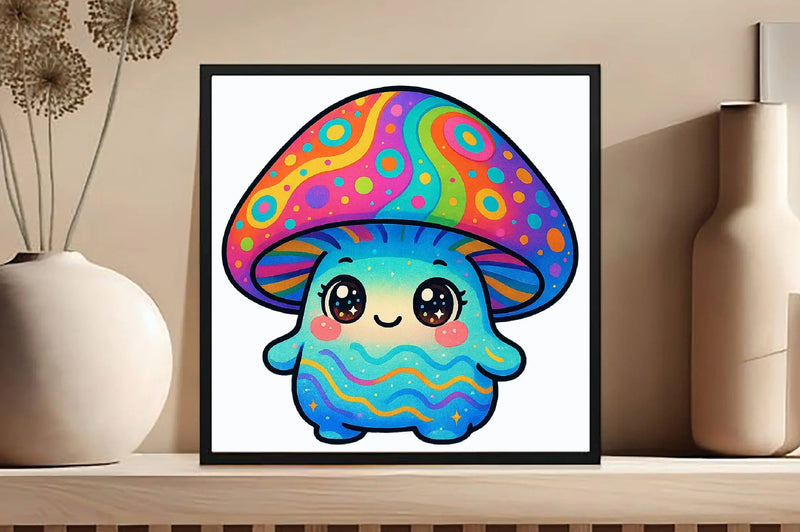 Rainbow Mushroom Clipart Bundle - CraftNest - Digital Crafting and Art