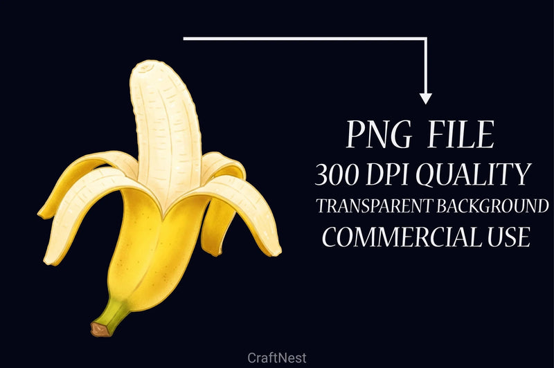 Banana Clipart Bundle 1 - CraftNest - Digital Crafting and Art