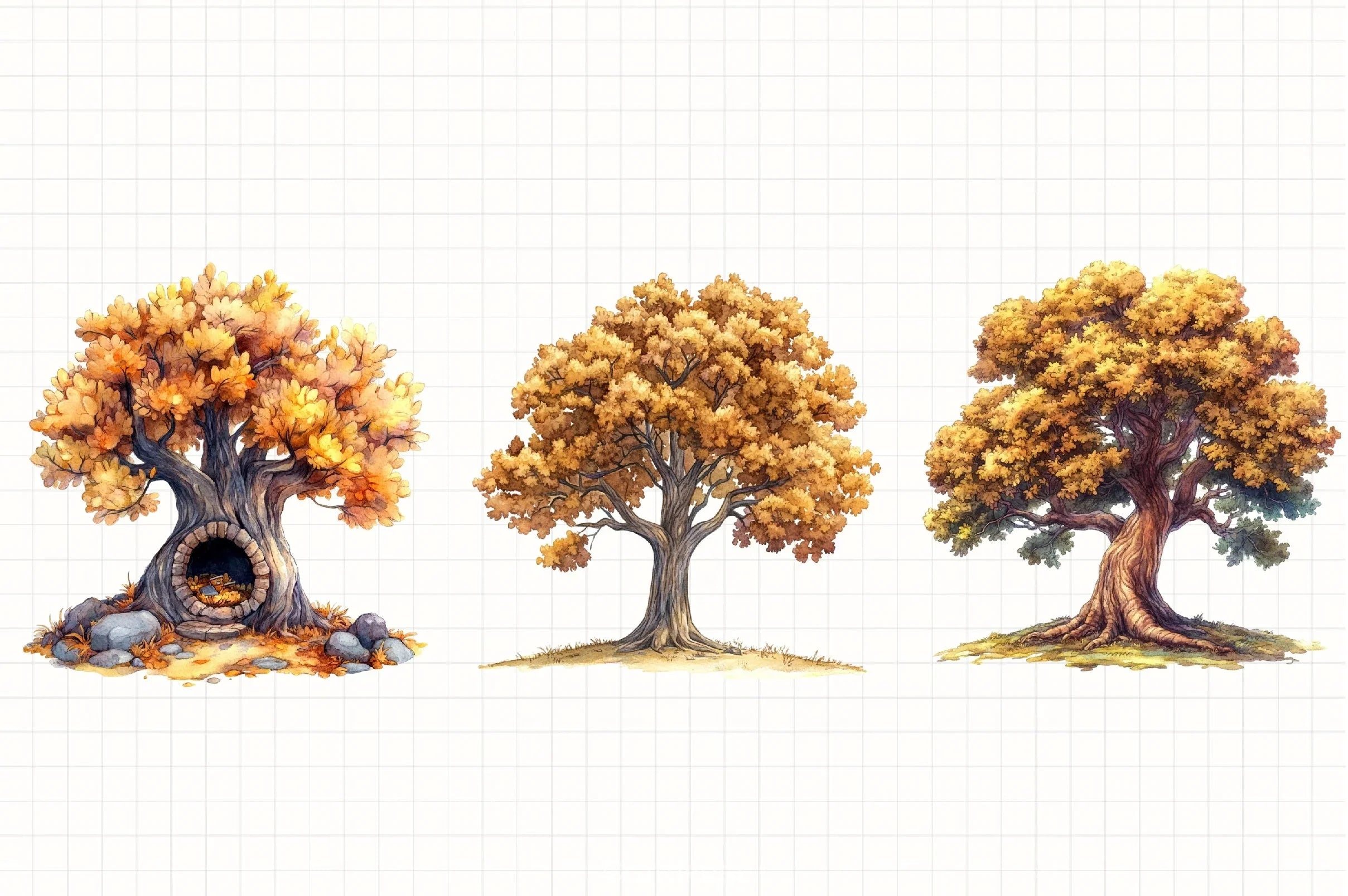 Autumn Trees Clipart Bundle 4 - CraftNest - Digital Crafting and Art