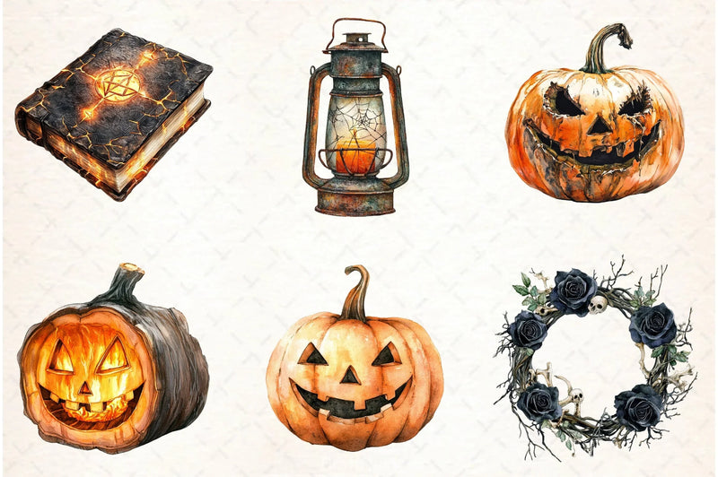 Cozy Spooky Halloween Clipart Bundle - CraftNest - Digital Crafting and Art