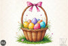 Colorful Easter Basket Clipart Bundle