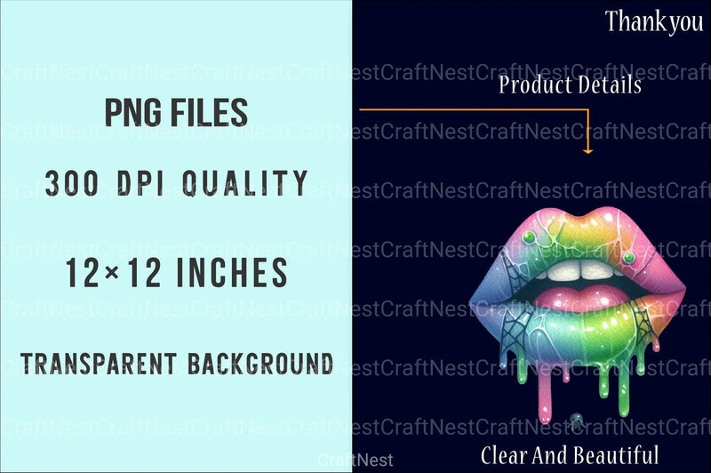 Spooky Halloween Lips Clipart Bundle - CraftNest - Digital Crafting and Art