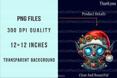 Steampunk Christmas Snowman Clipart Bundle - CraftNest - Digital Crafting and Art