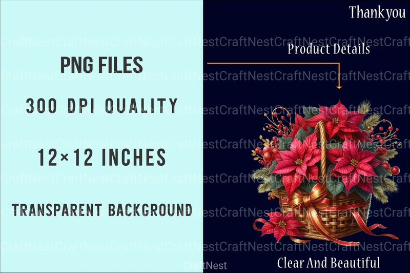 Christmas Gift Basket Clipart Bundle - CraftNest - Digital Crafting and Art