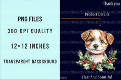 Vintage Santa Paws Retro Christmas Puppy Clipart Bundle - CraftNest - Digital Crafting and Art