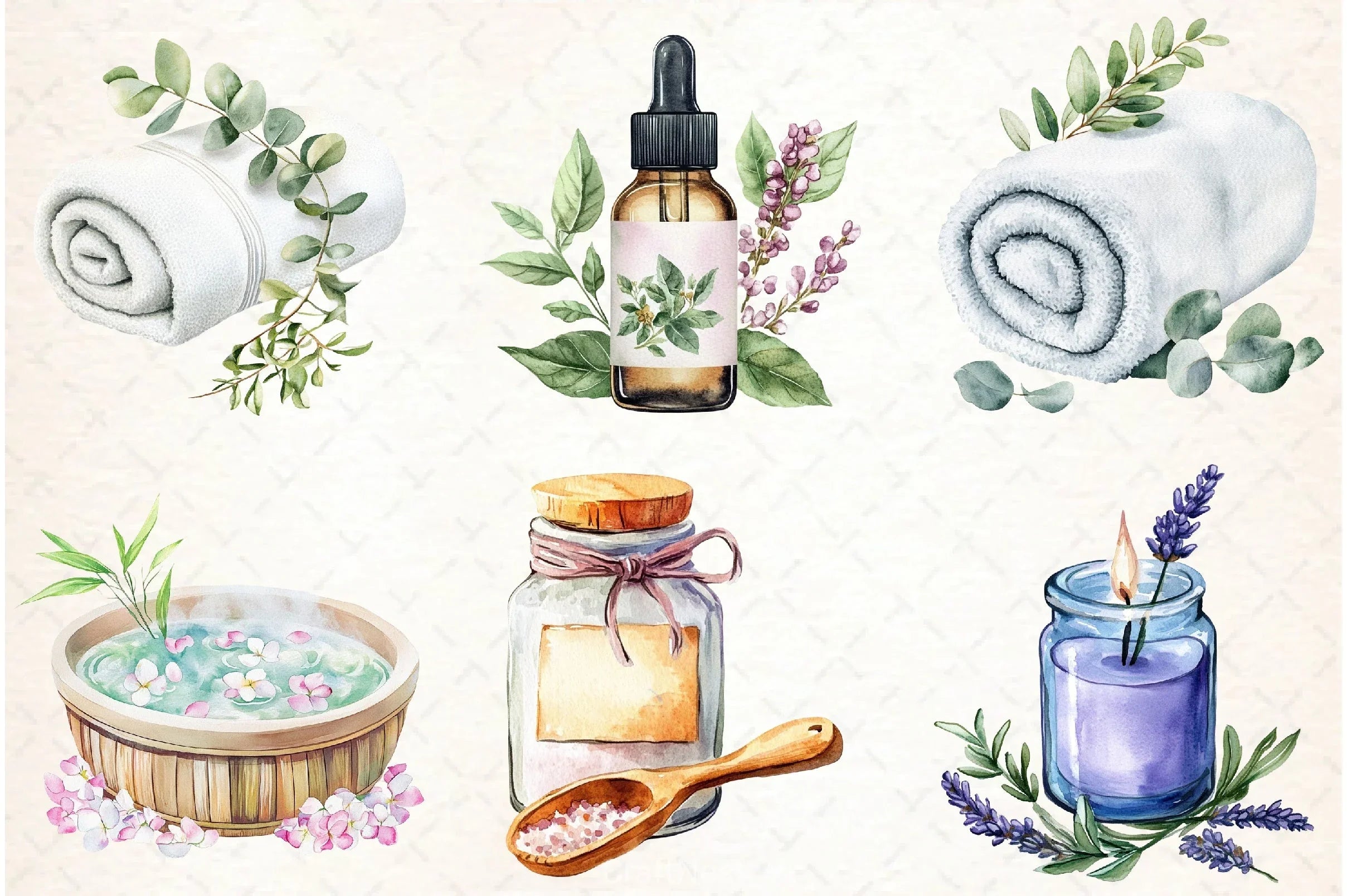 Spa Self Care Clipart Bundle - CraftNest - Digital Crafting and Art