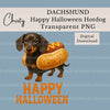 Dachshund Hotdog Mustard Halloween Clipart Bundle