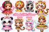 Animals Little Princess Clipart Bundle