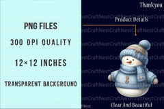 Festive Snowman Clipart Bundle 2 - CraftNest - Digital Crafting and Art